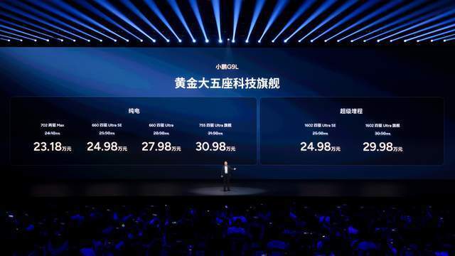 小鹏G9L正式上市,黄金大五座科技旗舰23.18万元起