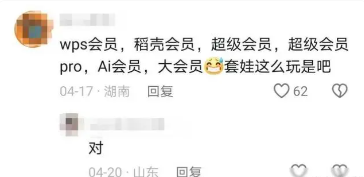 新增AI功能的WPS开始“套娃式收费”，消费者集体“反水”